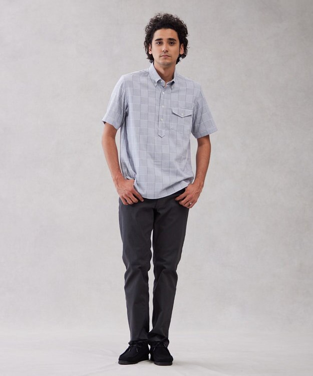 J.PRESS MEN 【クールマックス】パッチワークサッカー プルオーバー ネイビー系9