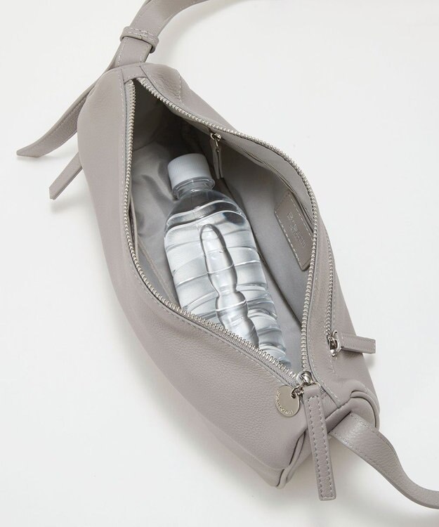 TOPKAPI 【Breath TOPKAPI】SUPPLE サプル シボレザー スワローマチ ワイド ショルダーバッグ ライトグレー