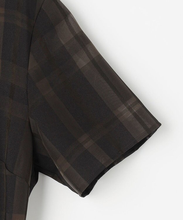 J.PRESS LADIES S シャドーチェック ワンピース ダークブラウンチェック系3