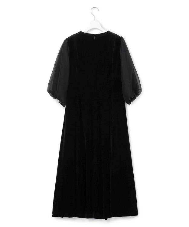 23区 【APPLAUDIR】ベロアコンビ ドレス ブラック系