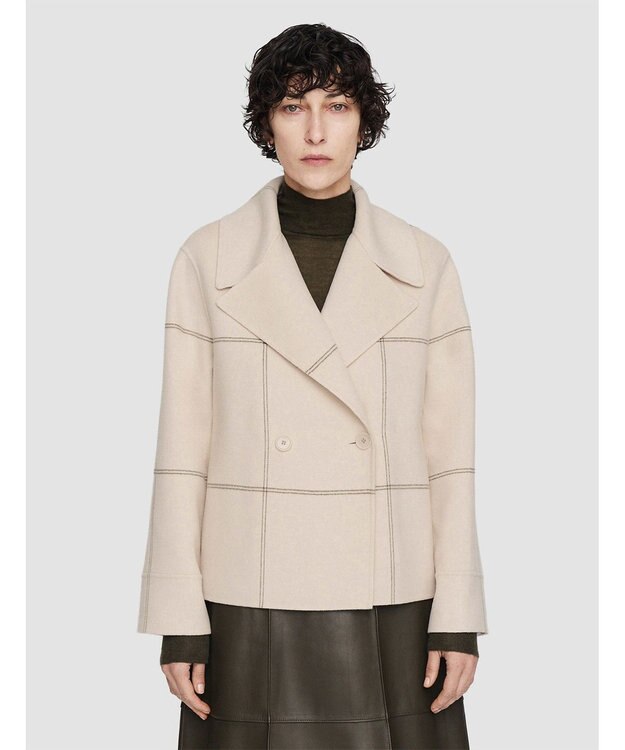 JOSEPH ダブルフェイスタータン　ショートコート Oat Combo