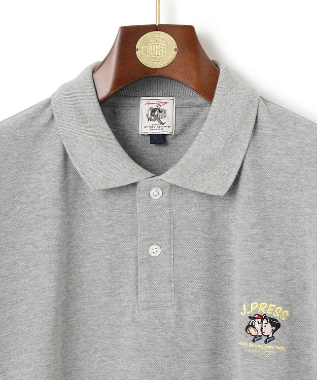 J.PRESS MEN 【AaronChang】【UNISEX】カノコ ポロシャツ ライトグレー系