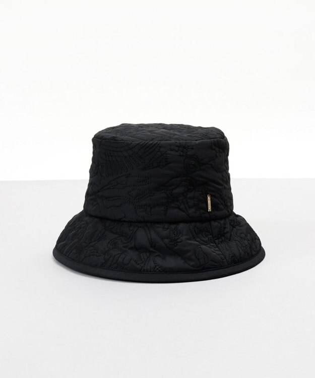 AURORA 【 Beaurance （ビューランス）】刺繍キルティングバケットハット ブラック