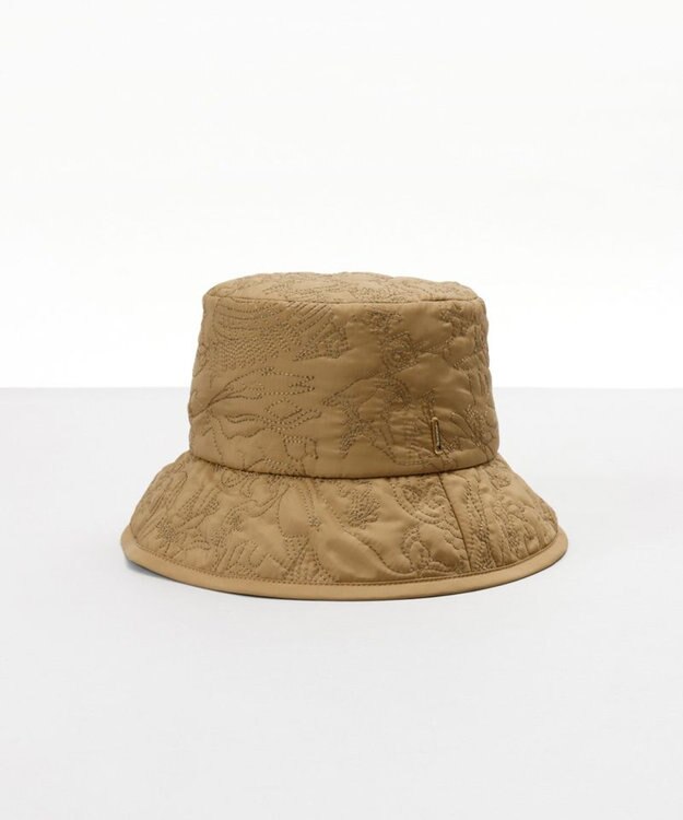 AURORA 【 Beaurance （ビューランス）】刺繍キルティングバケットハット ベージュ