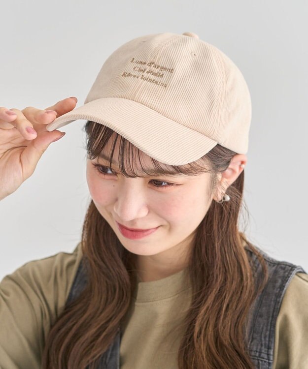 Green Parks ｅｖｅｒｙｗａｌｋ．コーデュロイロゴキャップ Ivory