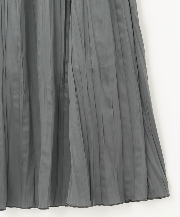 23区 【SLOW/一部店舗限定】リンクルサテン スカート グレー系