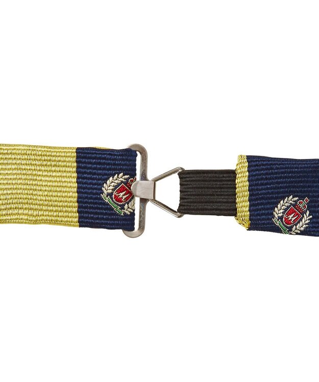 MIKI HOUSE HOT BISCUITS 【ミキハウス】 ストライプ×クレスト柄 ネクタイ 紺