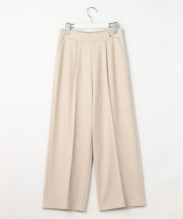 ANY SIS S センタープレスメランジ パンツ ライトベージュ