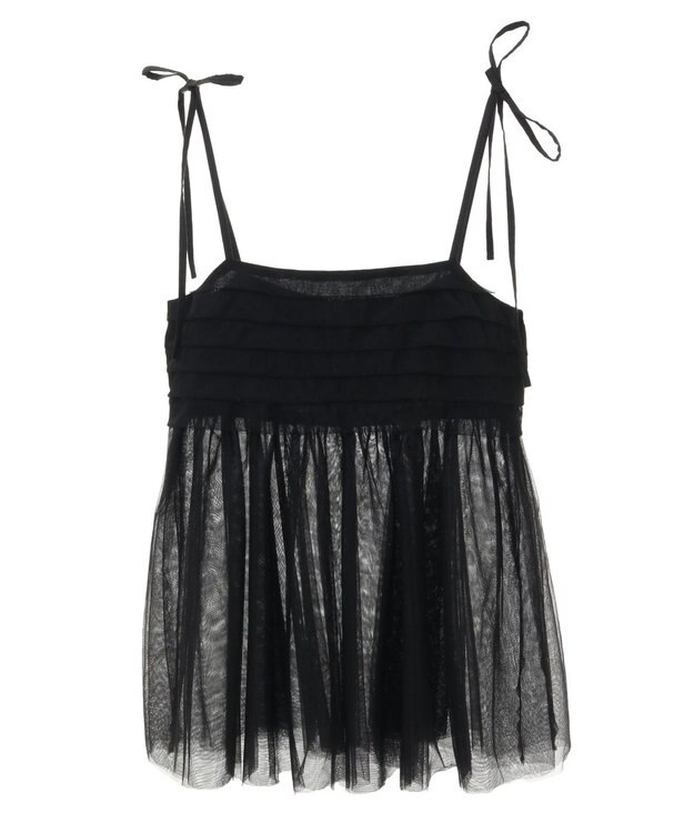 AMERICAN HOLIC チュールボリュームキャミ Black