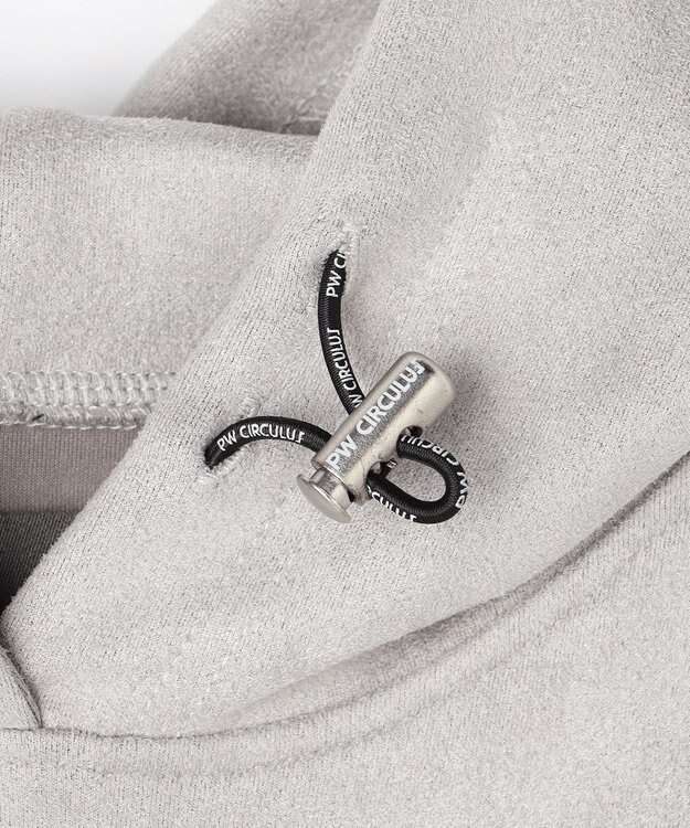 PW CIRCULUS 2025 NEW！【手洗い洗濯可】【WOMEN】キャットグラフィック スエードライク デタッチャブルフーディ ゴルフウェア レディース グレー系