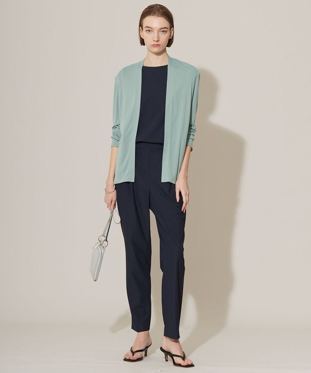 ICB 【WEB限定カラーあり・接触冷感・UVカット】PINION ショートカーディガン ティールグレー系