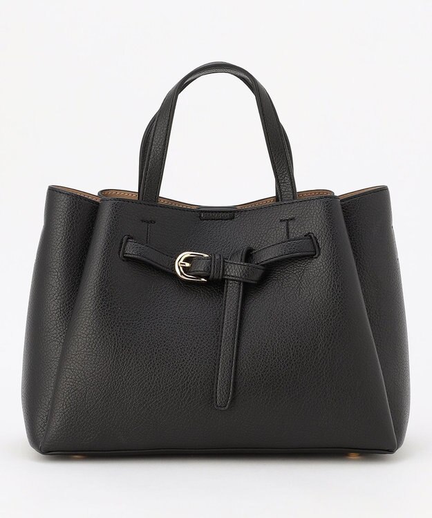 組曲 フロントベルト2WAYハンド バッグ ブラック系