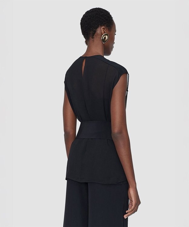 JOSEPH クレープドソワ　ブラウス　KNIZA Black