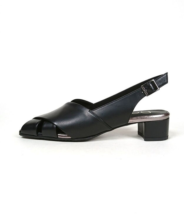 Dominic3 クロスベルト バックストラップ レザーサンダル ブラック