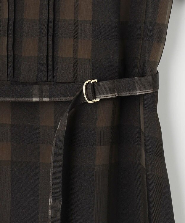 J.PRESS LADIES S シャドーチェック ワンピース ダークブラウンチェック系3