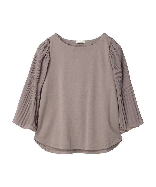 earth music&ecology マジョリカプリーツプルオーバー Gray Beige