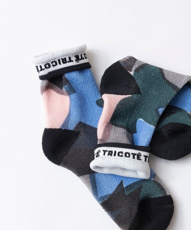 TRICOTE PUZZLE PILE SOCKS / PUZZLEパイルソックス 32BLUE