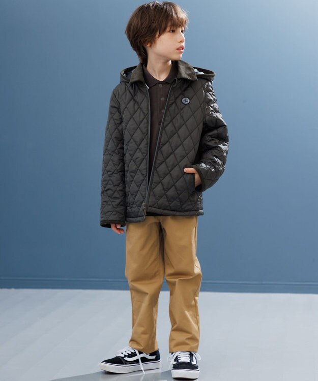 J.PRESS KIDS 【100-130cm】リブライン ポロシャツ グレー系