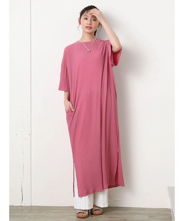 Green Parks ・ＳＵＧＡＲ　ＳＰＯＯＮ　シアープリーツワンピース Pink