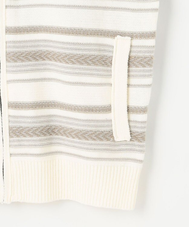 JOSEPH ABBOUD MOUNTAIN 【UNISEX】ジャガード柄 ZIPニット アウター アイボリー系7