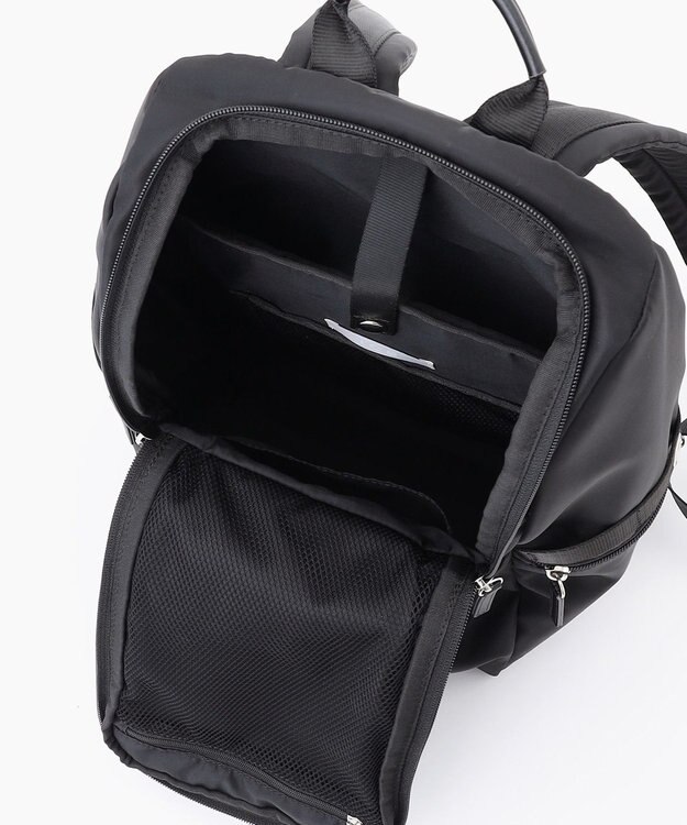 ICB 【4/3-4/19期間限定・受注生産】選べるチャーム 8ポケットナイロンリュック カスタマイズ ファー白&フェイクレザーロープ白