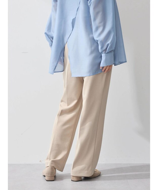 earth music&ecology センターシームパンツ Light Beige