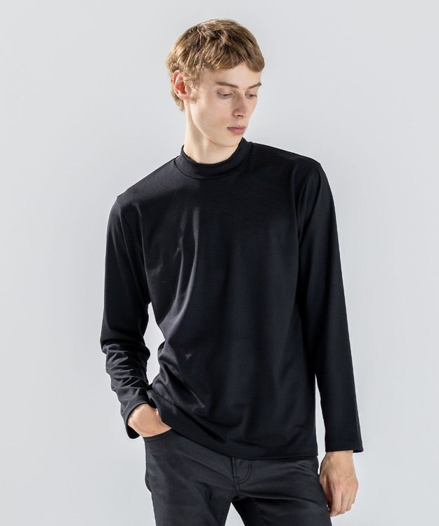 JOSEPH HOMME 【新色追加】ウールジャージーウォッシャブル　モックネックカットソー ブラック系