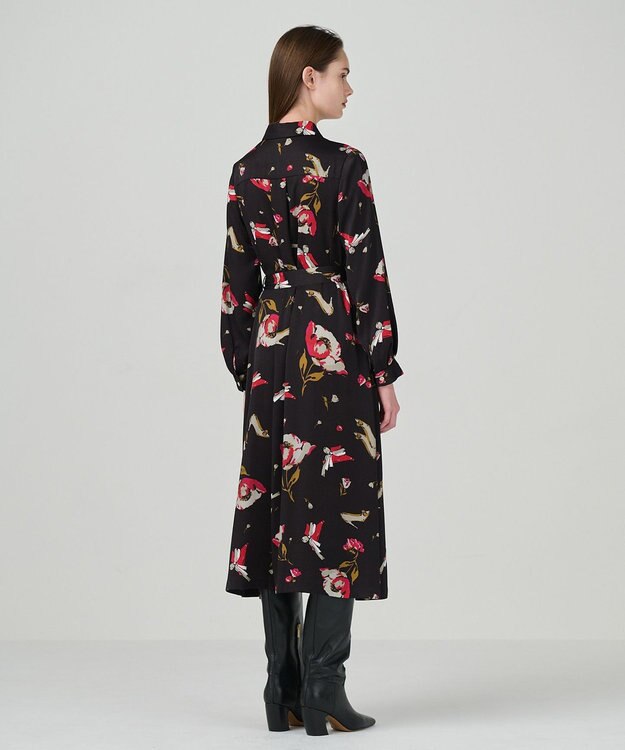 GRACE CONTINENTAL ヴィンテージモチーフドレス ブラウン