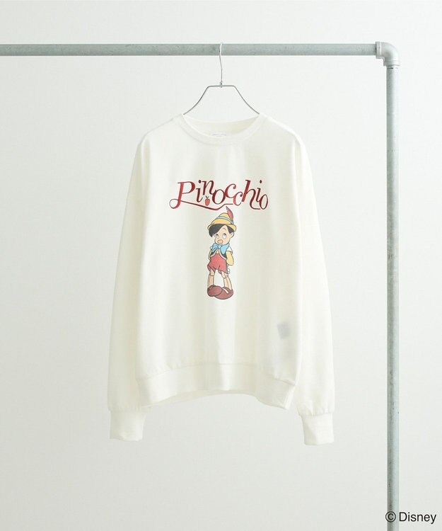 Green Parks ピノキオ／刺繍ミニ裏毛プルオーバー White