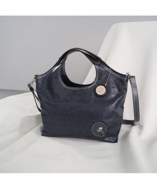 PELLE BORSA 2WAYハンドバッグ Alive アライブ 9085 ネイビー