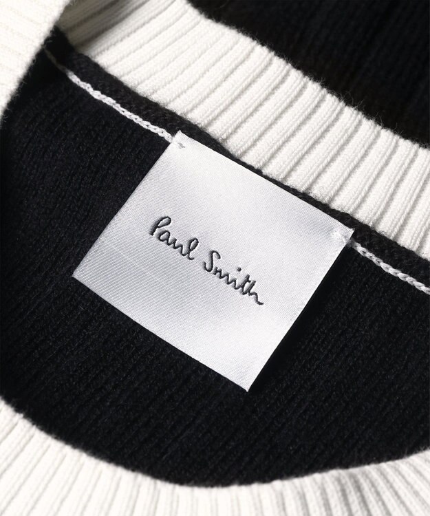 Paul Smith バイカラー スリット ニット オフホワイト