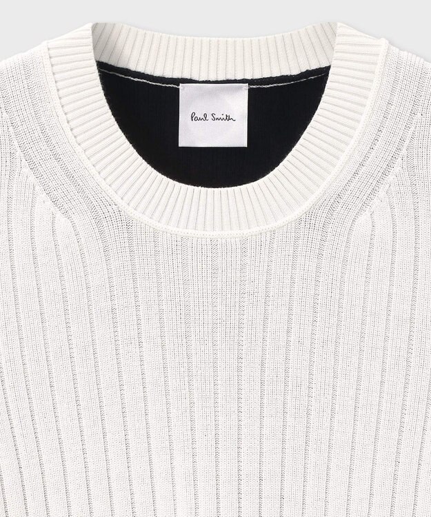 Paul Smith バイカラー スリット ニット オフホワイト