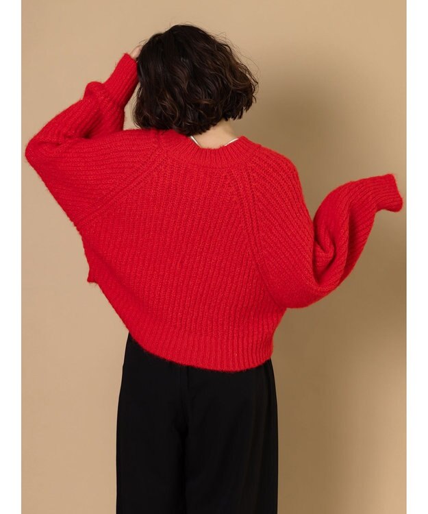 Te chichi 【R by Te chichi】畦編みショートニット《2025winter catalog item》 レッド