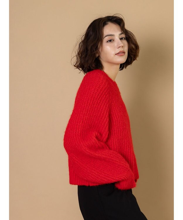 Te chichi 【R by Te chichi】畦編みショートニット《2025winter catalog item》 レッド