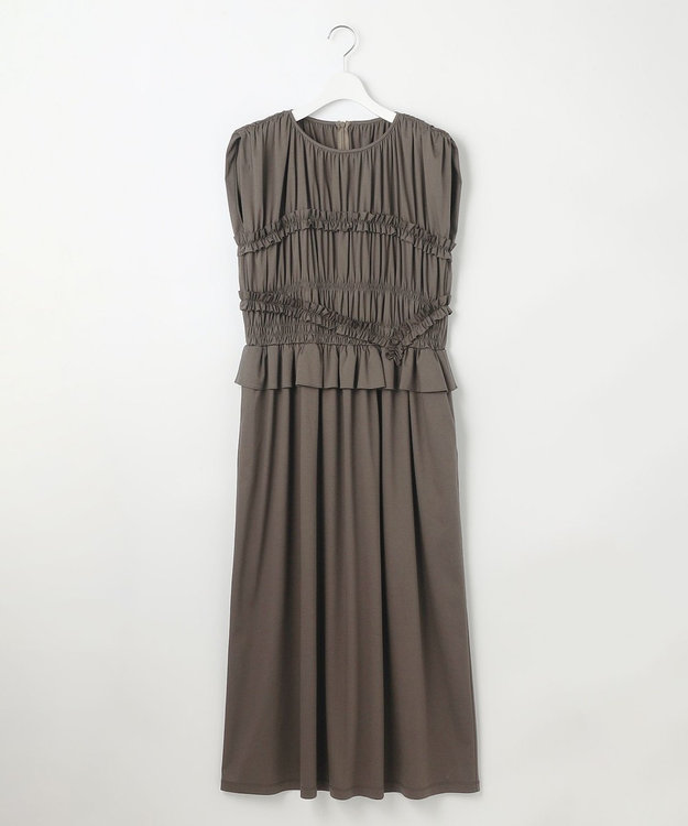 23区 L 【GOLD LABEL】ファインスムースジャージー ワンピース ブラウン系