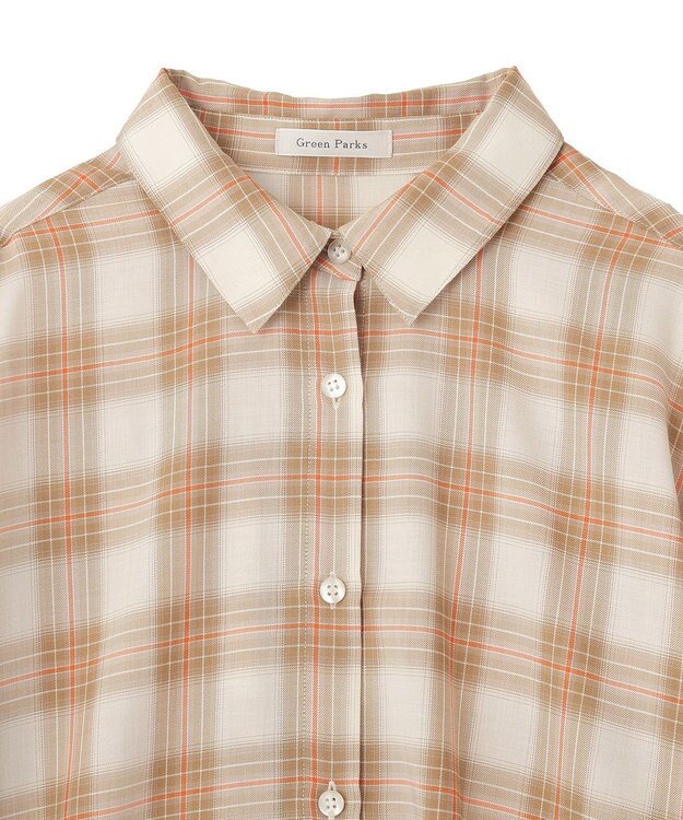 Green Parks 【しゃれシャツ】イージーケアシャーリングシャツ Beige