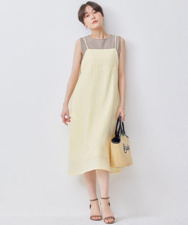 組曲 【WEB限定カラーあり】ニットタンクトップ トープ系