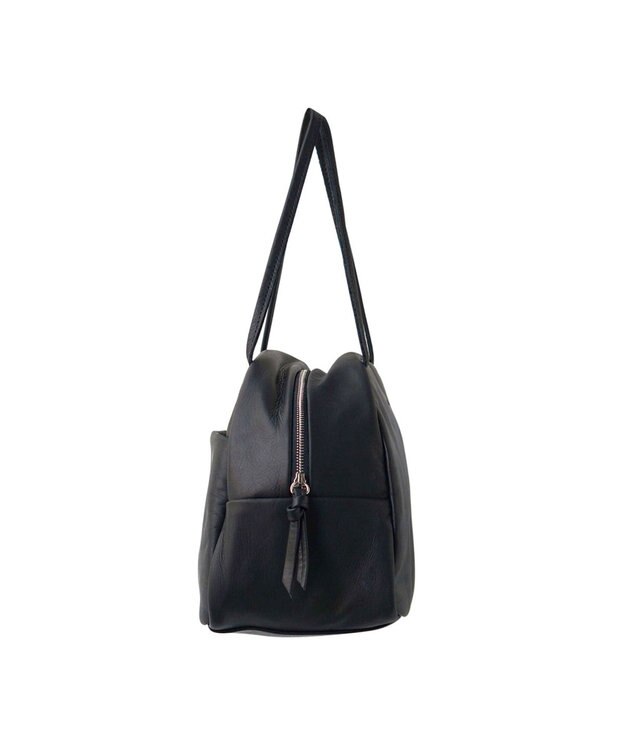 FOLNA RD ソフトレザーボストンバッグ M-SIZE ブラック