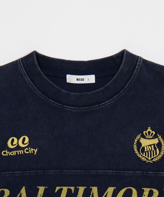 WEGO 【ユニセックス着用ITEM】ナンバリングT（長袖） ネイビー