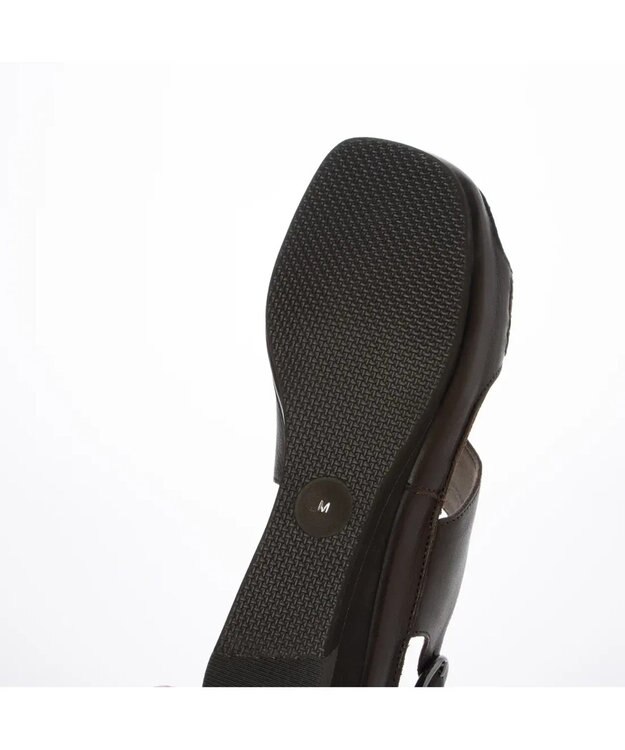 ing <ing>【WEB限定】【サスティナブル】ワイドストラップサンダル ダークブラウン