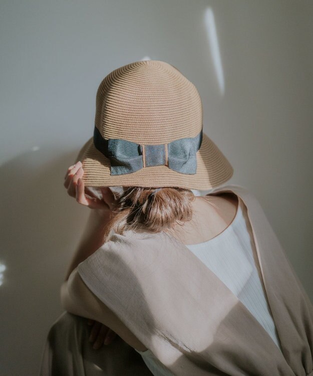 MOONBAT 【遮光98%以上/UPF50＋/UVカット】洗えるペーパーブレード前後差クロッシェ 手洗いOK/サイズ調整可能/抗菌防臭加工 ベージュ