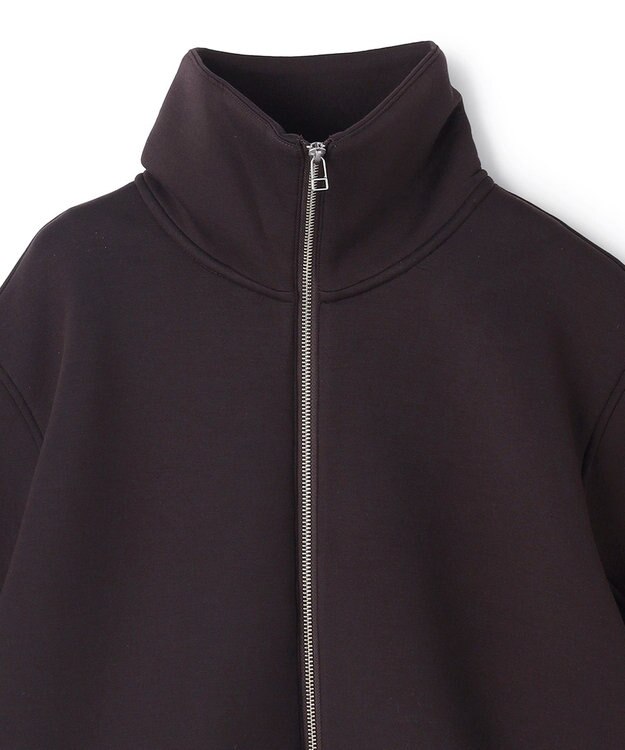 UNFILO L 【野呂佳代さん着用】BEAUTY FORM JERSEY+ ZIPブルゾン ブラウン