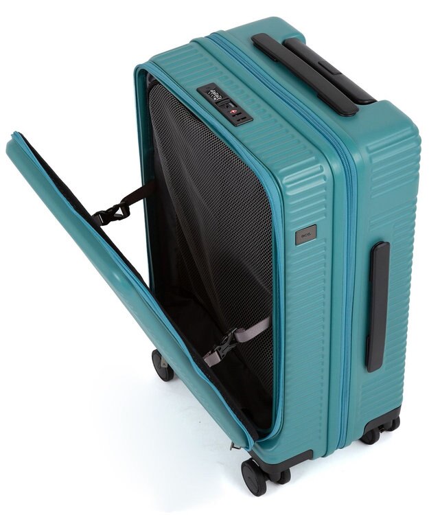 ACE BAGS & LUGGAGE ace. サルートン フロントオープンスーツケース 機内持ち込み Sサイズ 34～40L 05361 ブルーグリーン