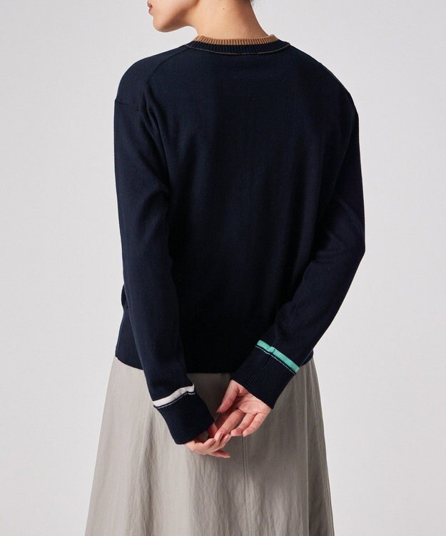 Paul Smith アクセントカラー クルーネックニット ネイビー