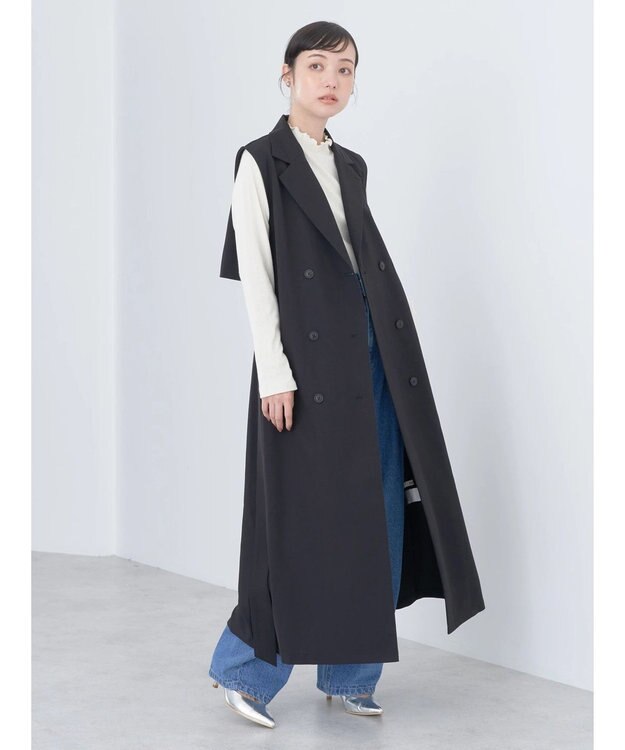 earth music&ecology ロングジレンチ Black