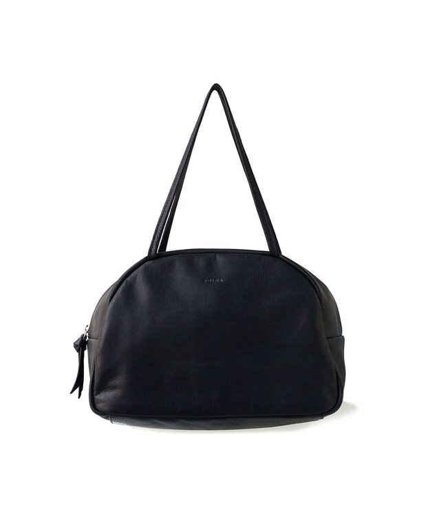 FOLNA RD ソフトレザーボストンバッグ M-SIZE ブラック