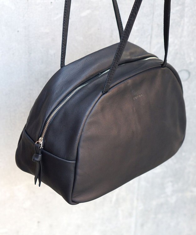 FOLNA RD ソフトレザーボストンバッグ M-SIZE ブラック