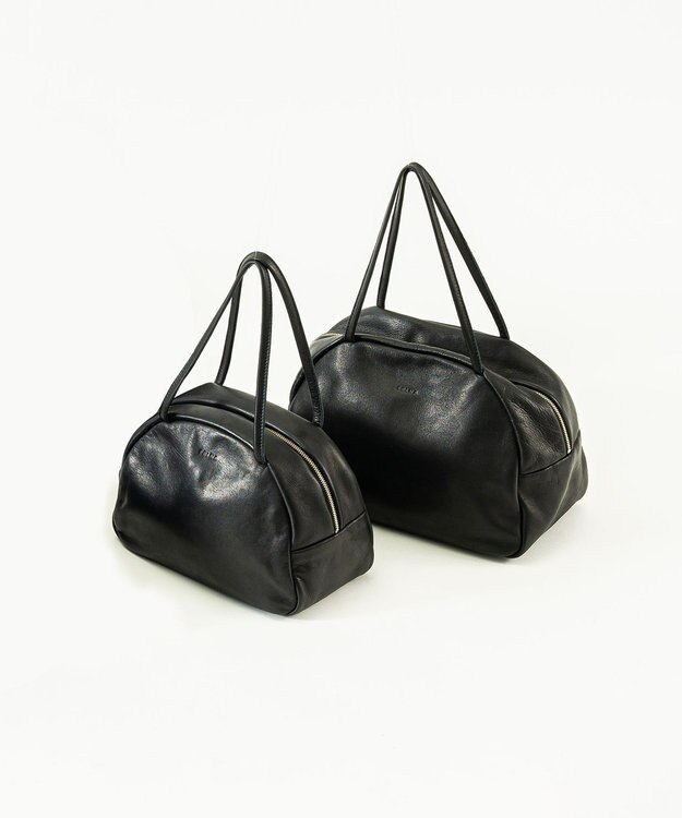 FOLNA RD ソフトレザーボストンバッグ M-SIZE ブラック