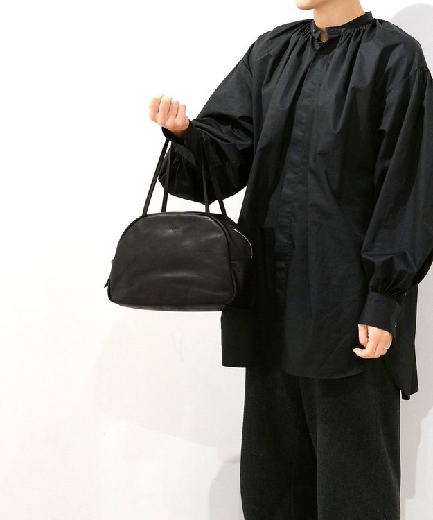 FOLNA RD ソフトレザーボストンバッグ M-SIZE ブラック