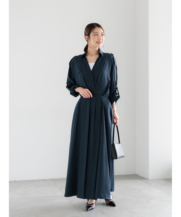 Te chichi トレンチカシュクールワンピース《2026 spring catalog item》 ネイビー